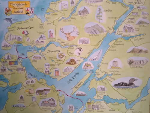 Illustrated West Coast map